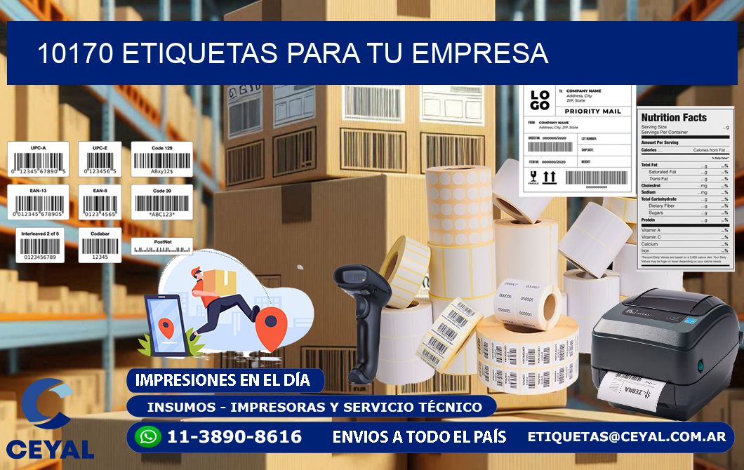 10170 etiquetas para tu empresa