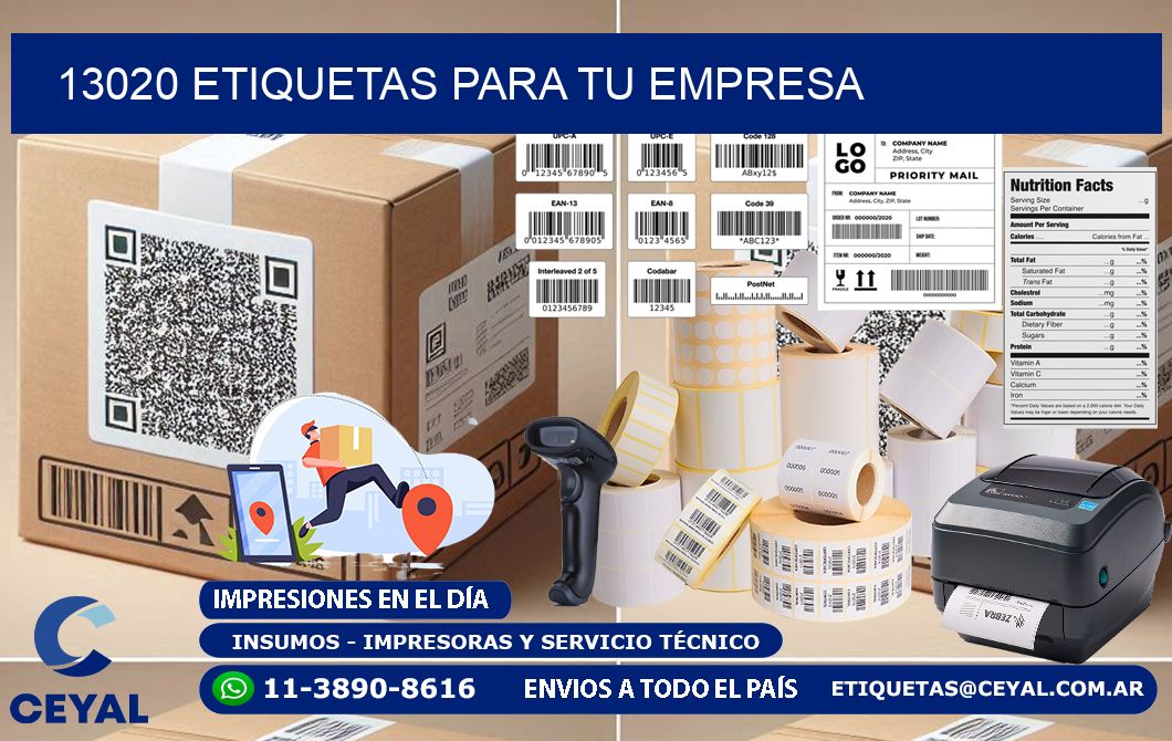 13020 etiquetas para tu empresa