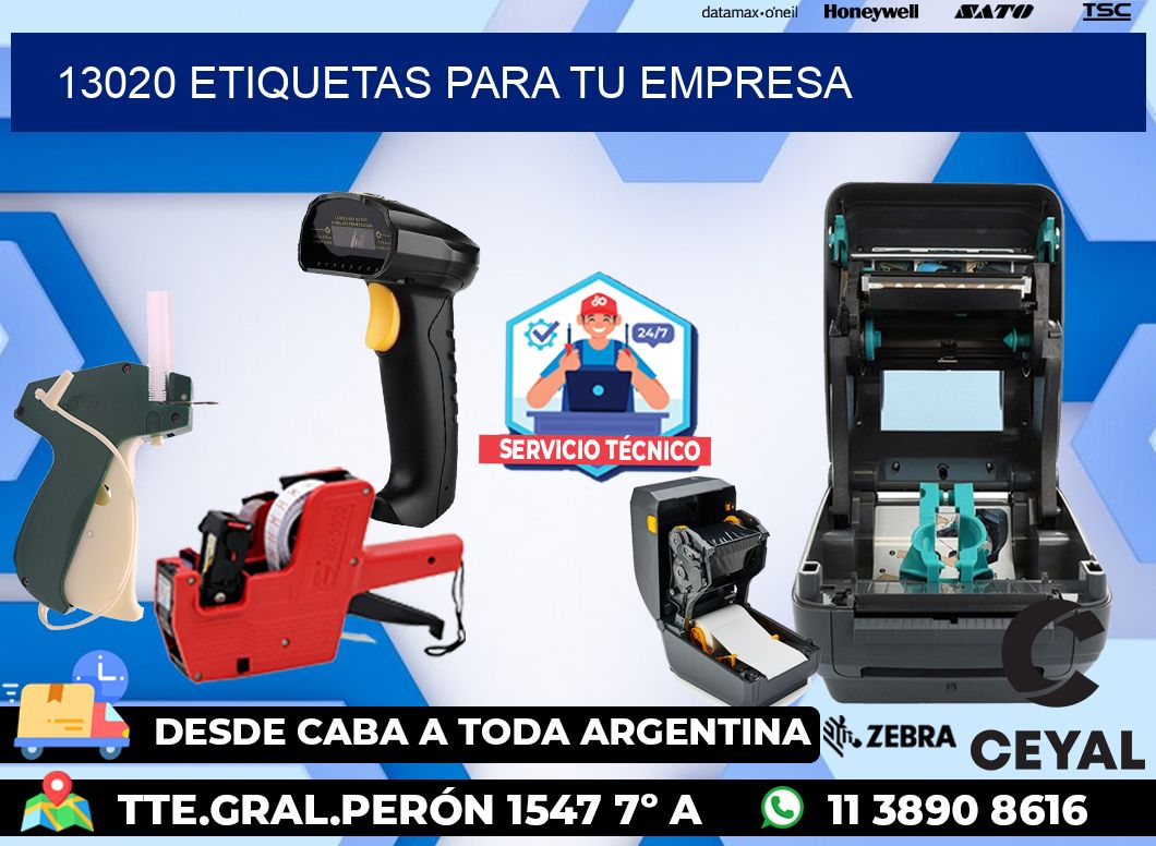 13020 etiquetas para tu empresa