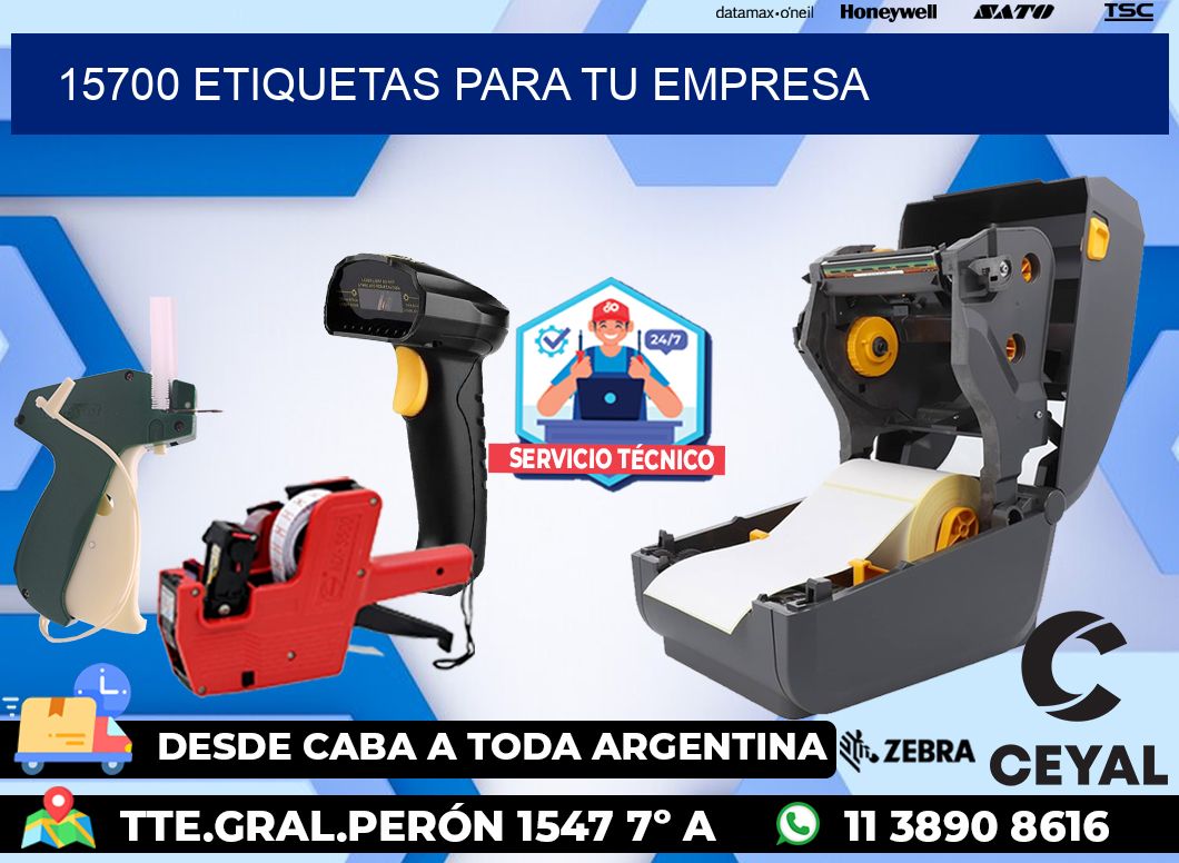 15700 etiquetas para tu empresa