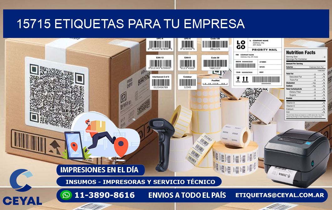 15715 etiquetas para tu empresa