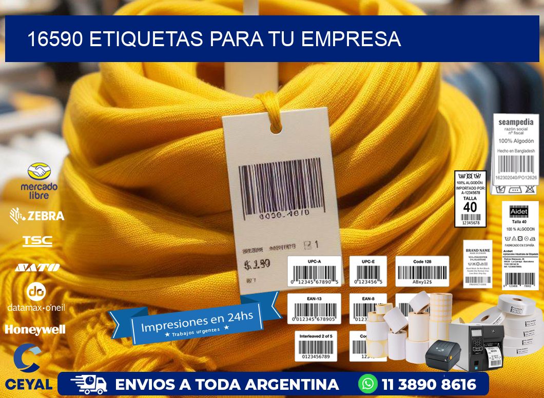 16590 etiquetas para tu empresa