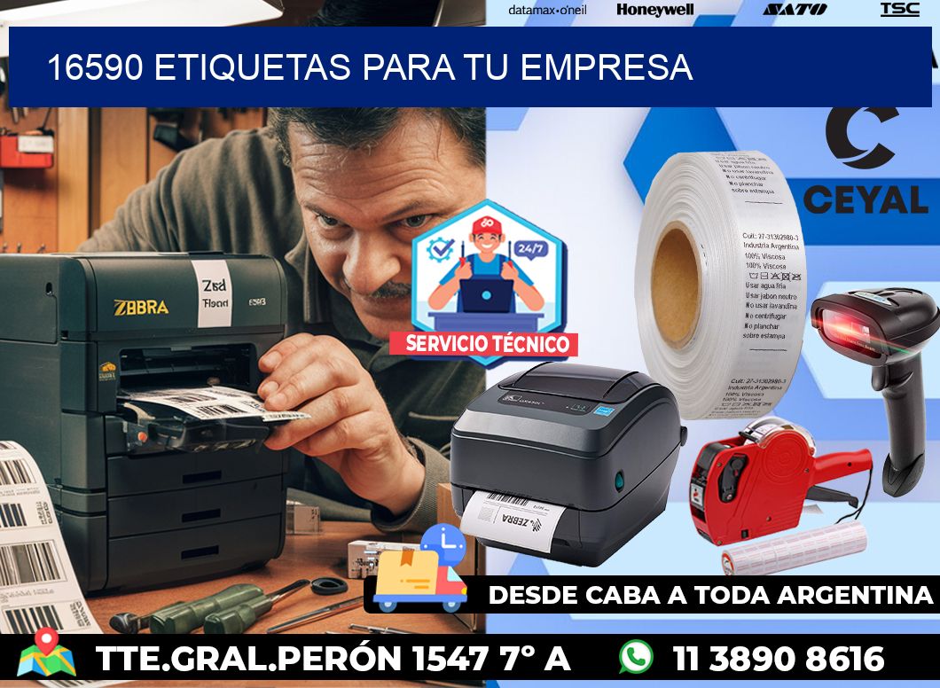 16590 etiquetas para tu empresa