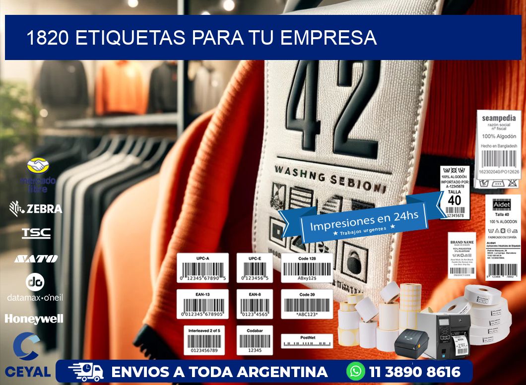1820 etiquetas para tu empresa
