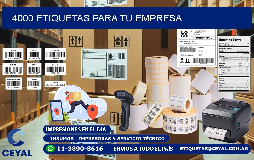 4000 etiquetas para tu empresa