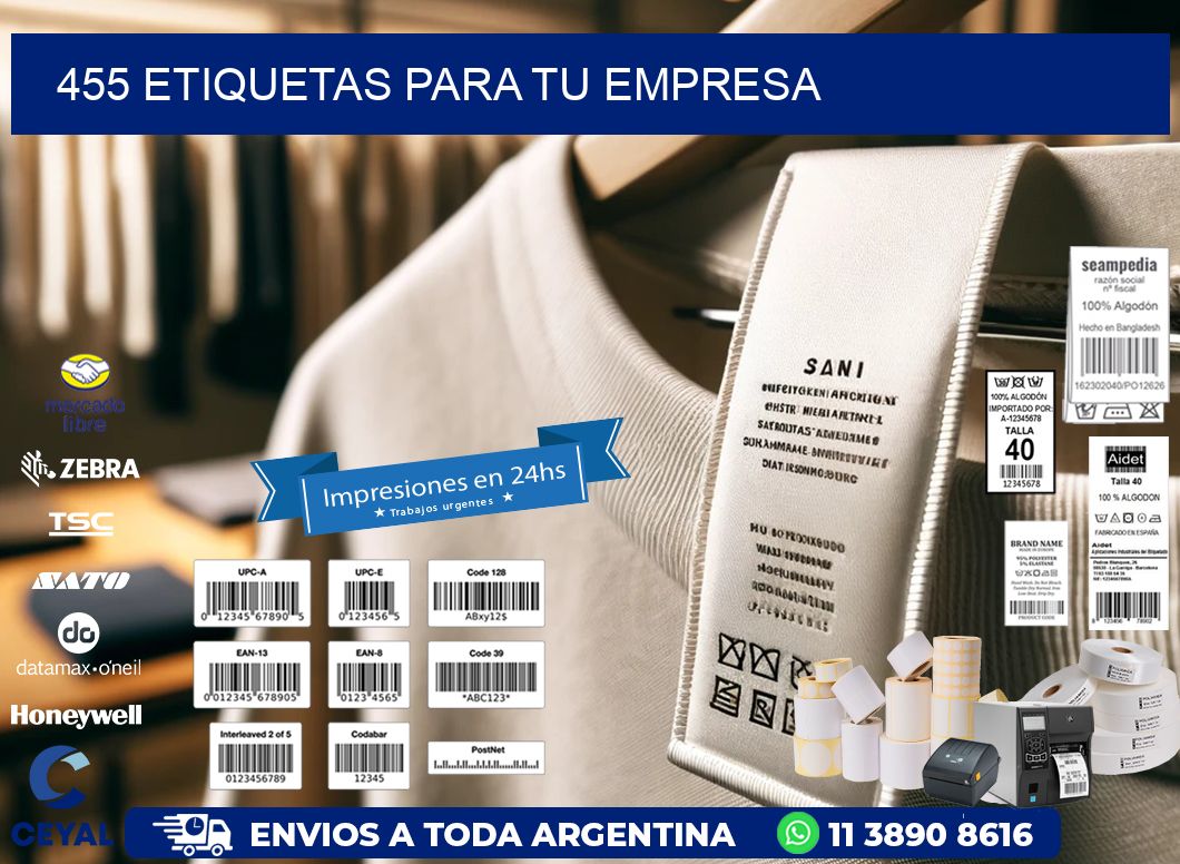 455 etiquetas para tu empresa