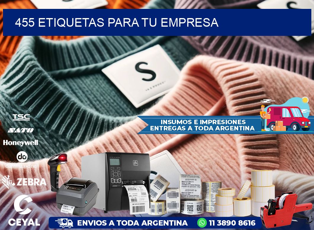 455 etiquetas para tu empresa