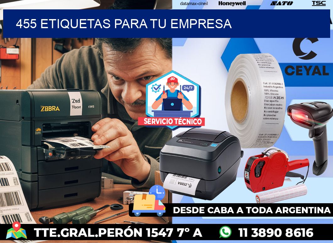 455 etiquetas para tu empresa