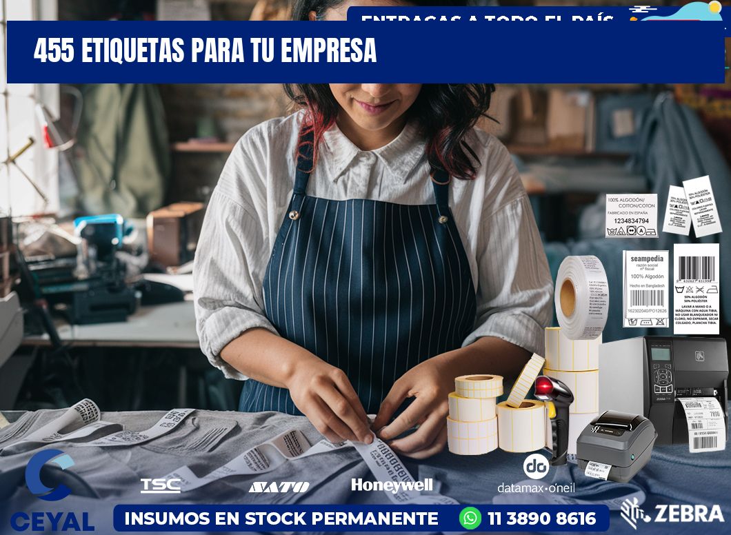 455 etiquetas para tu empresa