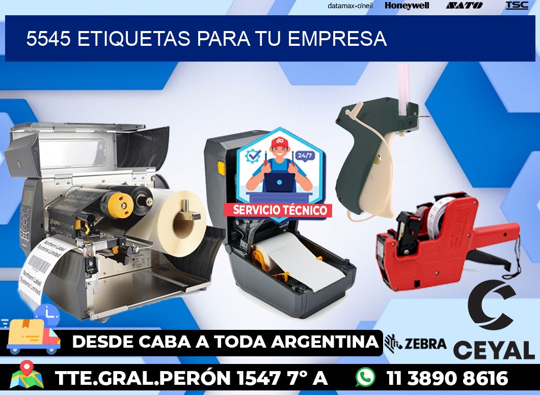 5545 etiquetas para tu empresa