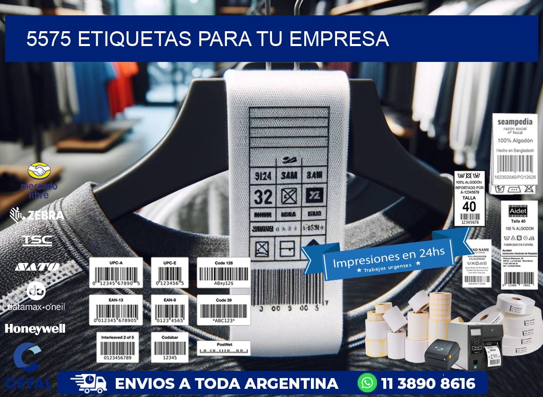 5575 etiquetas para tu empresa