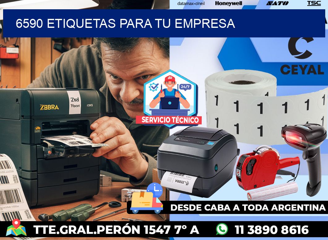 6590 etiquetas para tu empresa