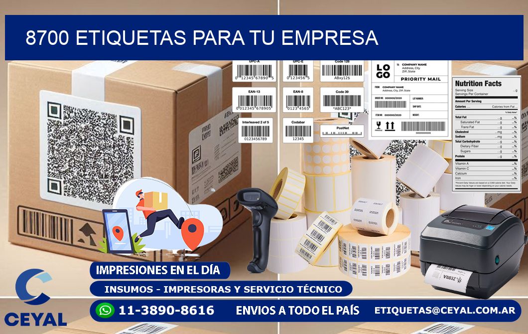8700 etiquetas para tu empresa