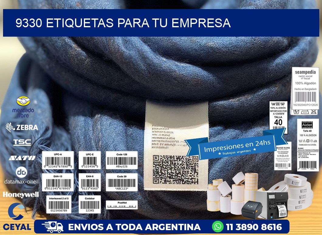 9330 etiquetas para tu empresa