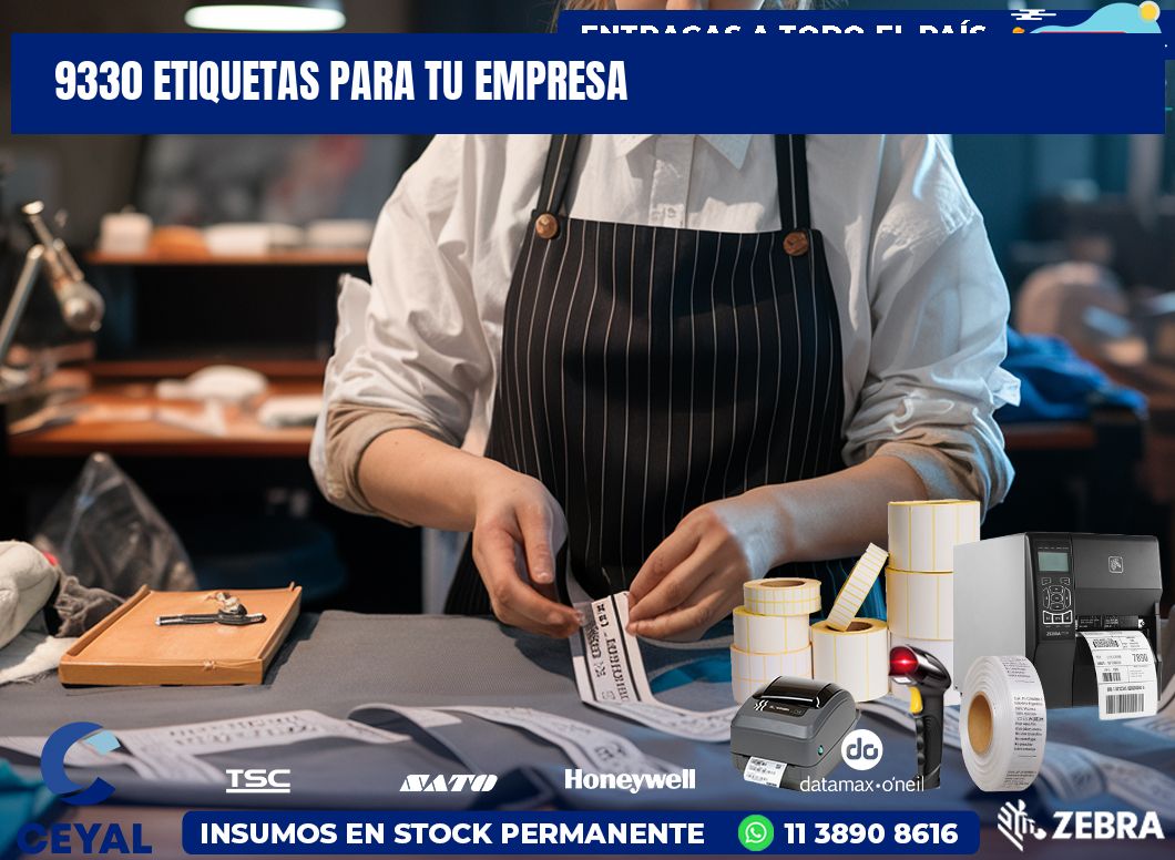 9330 etiquetas para tu empresa