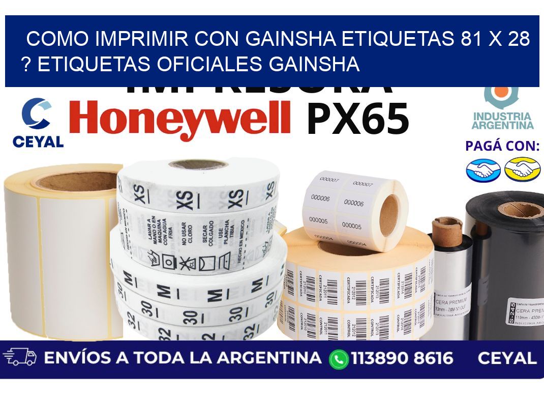 como imprimir con gainsha etiquetas 81 x 28 ? etiquetas oficiales gainsha