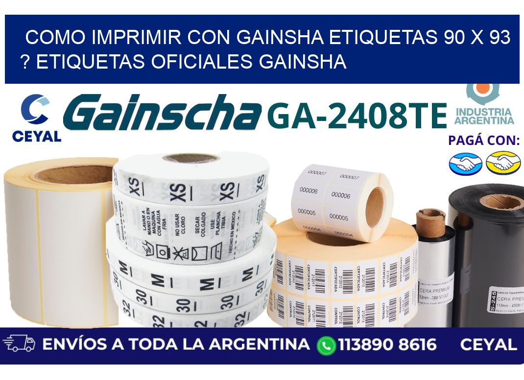 como imprimir con gainsha etiquetas 90 x 93 ? etiquetas oficiales gainsha