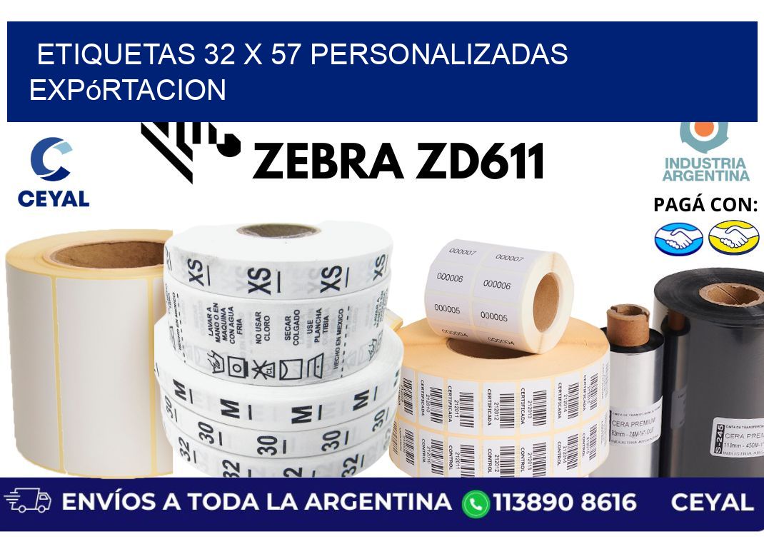 etiquetas 32 x 57 personalizadas expórtacion