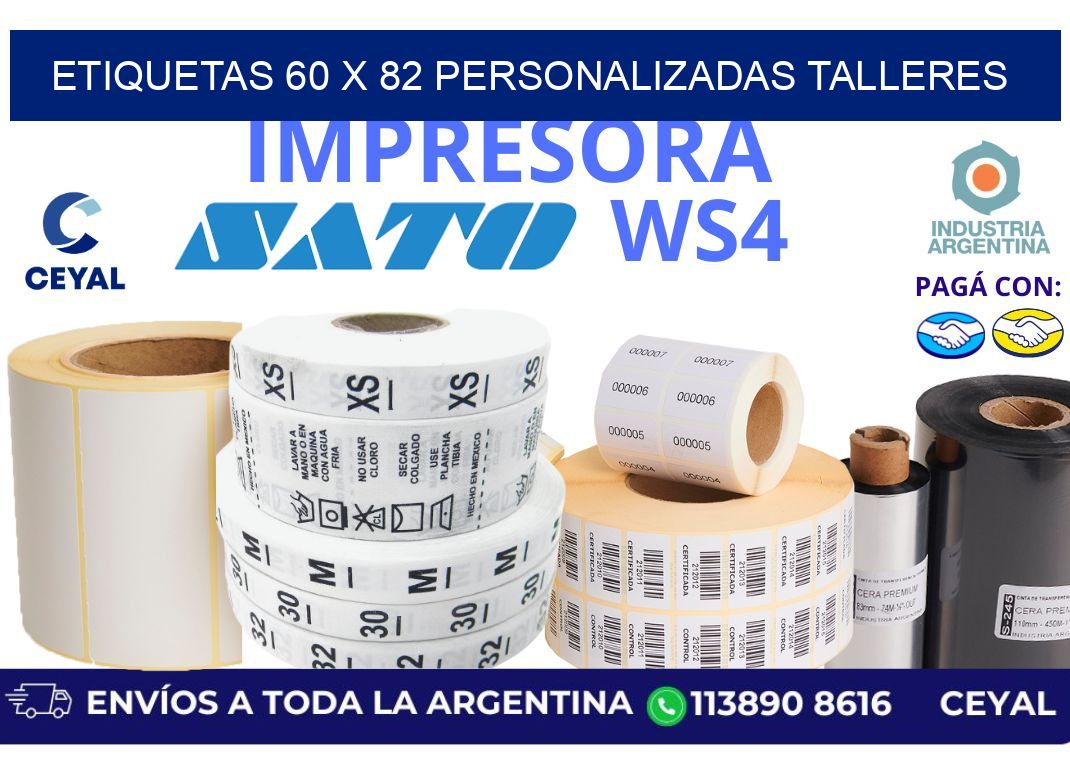etiquetas 60 x 82 personalizadas talleres