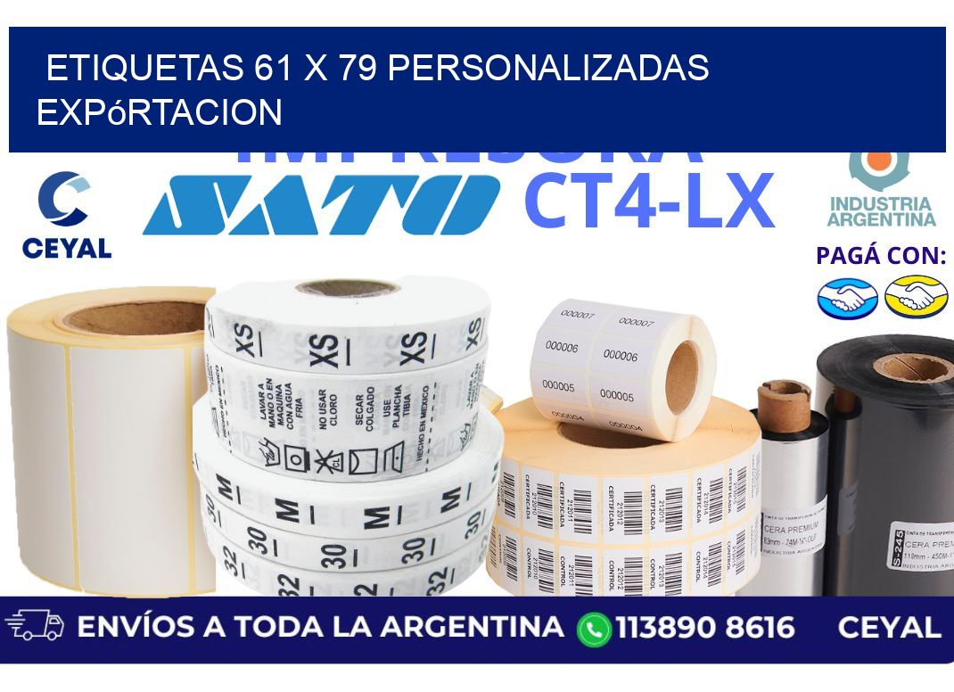 etiquetas 61 x 79 personalizadas expórtacion