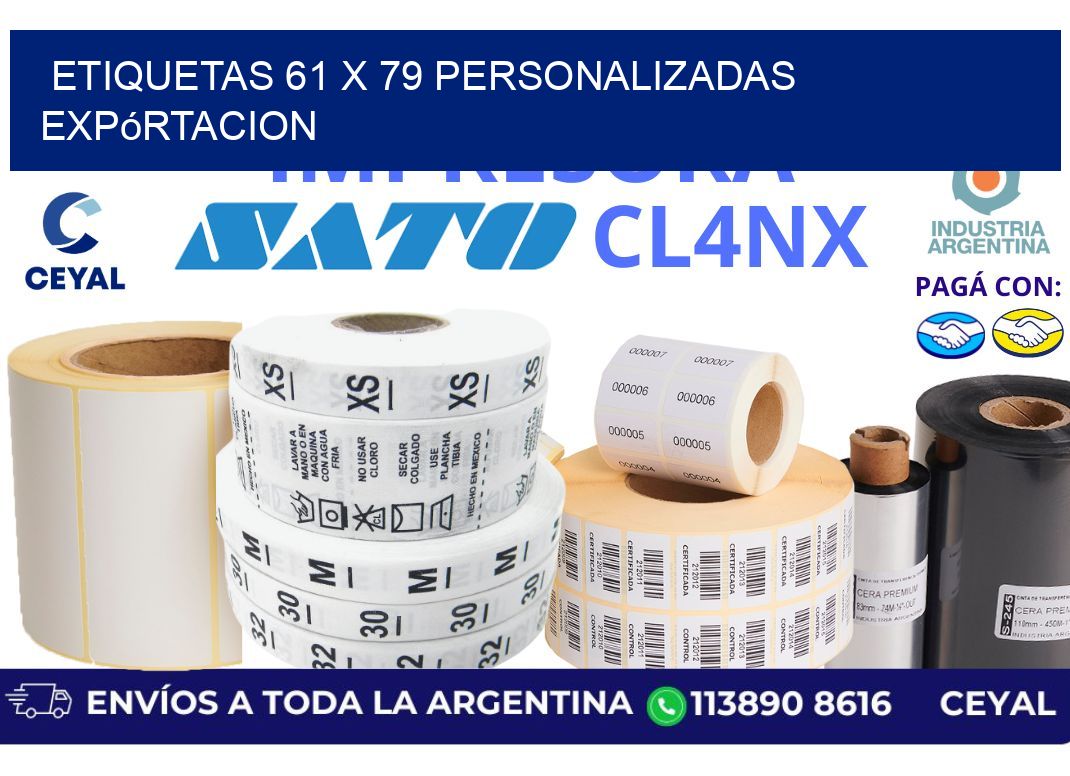 etiquetas 61 x 79 personalizadas expórtacion