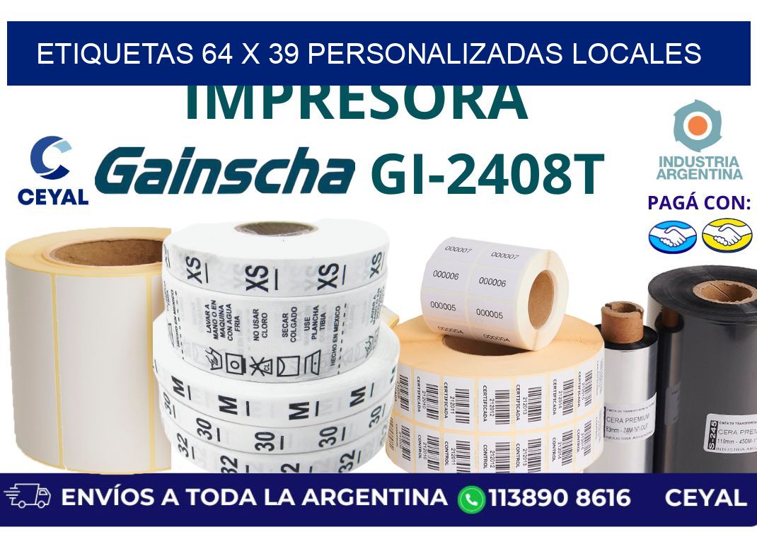 etiquetas 64 x 39 personalizadas locales