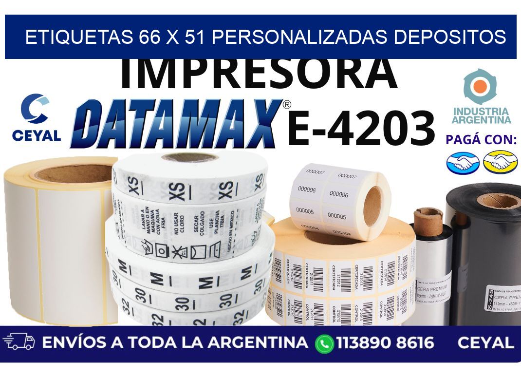 etiquetas 66 x 51 personalizadas depositos