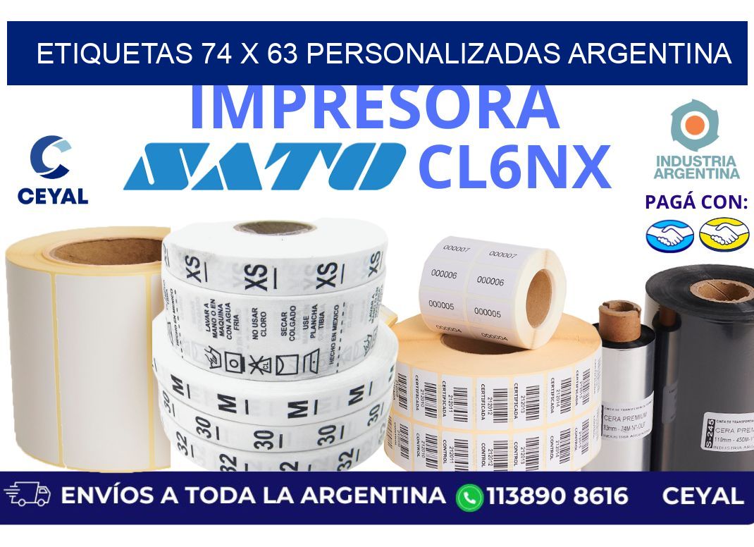etiquetas 74 x 63 personalizadas argentina