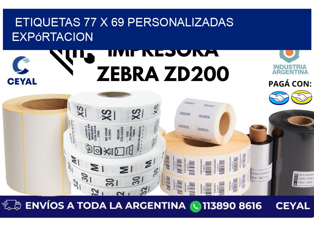 etiquetas 77 x 69 personalizadas expórtacion