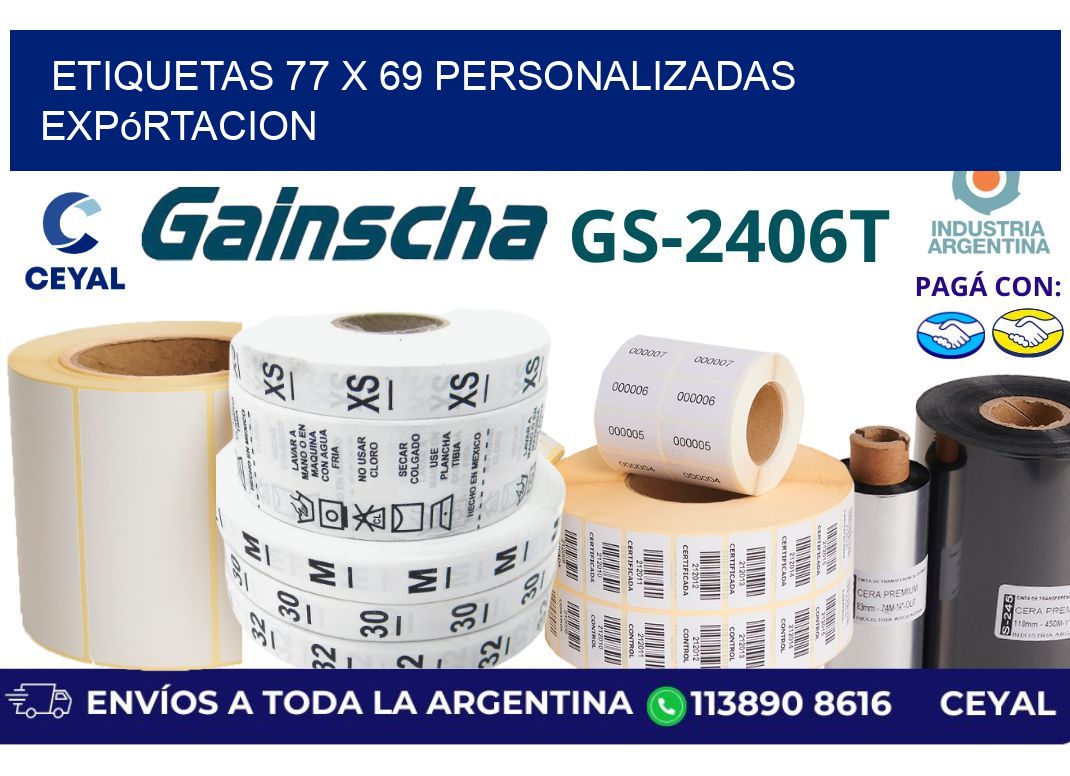 etiquetas 77 x 69 personalizadas expórtacion