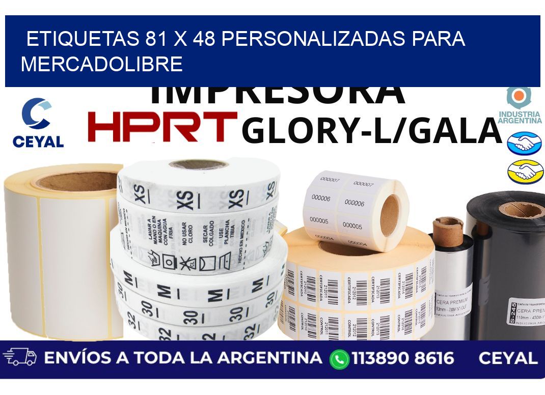 etiquetas 81 x 48 personalizadas para mercadolibre