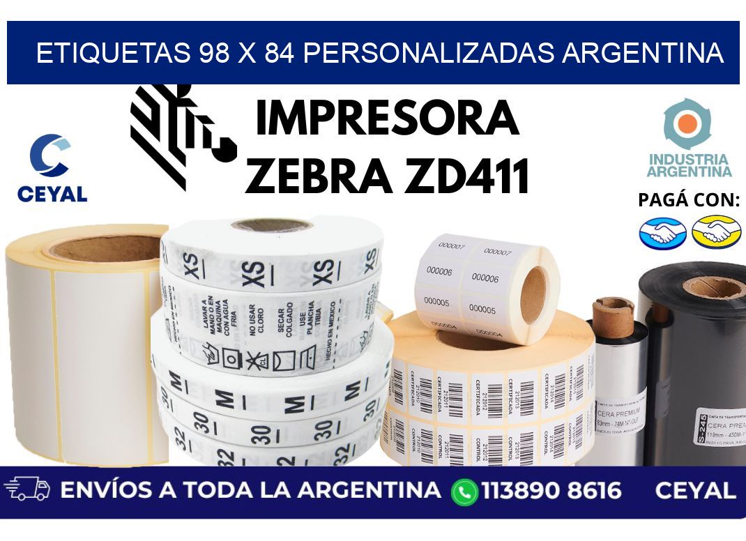 etiquetas 98 x 84 personalizadas argentina