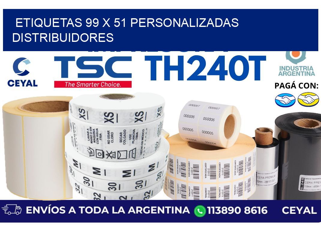 etiquetas 99 x 51 personalizadas distribuidores