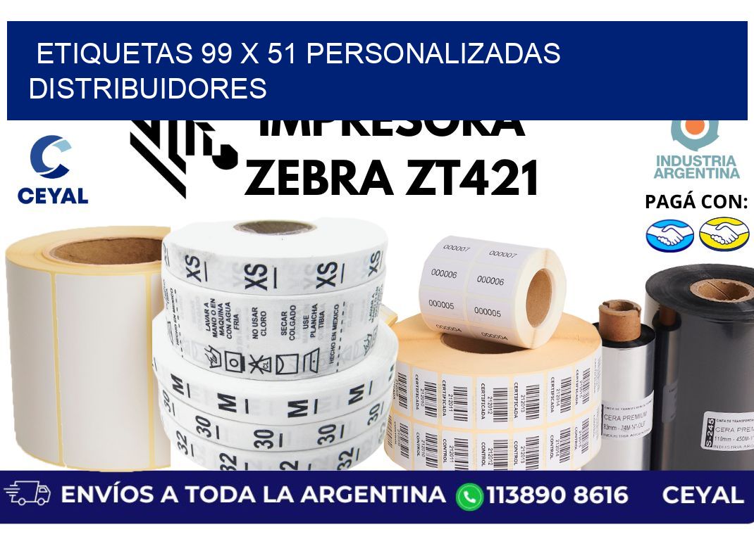 etiquetas 99 x 51 personalizadas distribuidores
