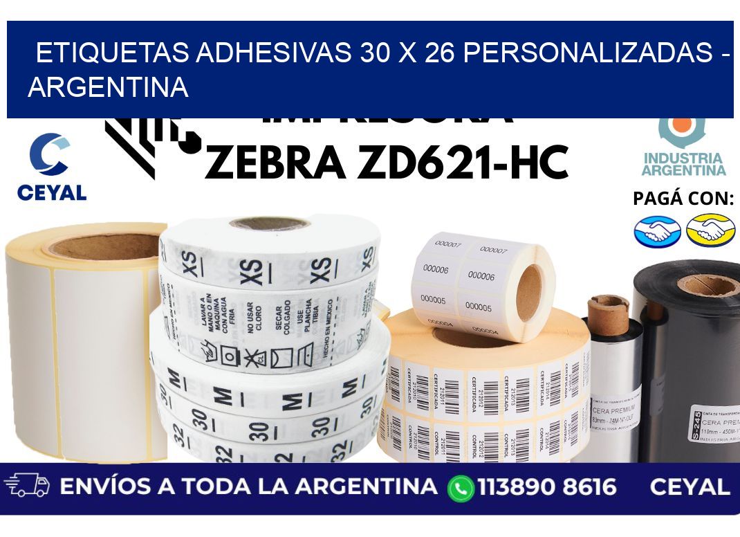 etiquetas adhesivas 30 x 26 personalizadas - Argentina