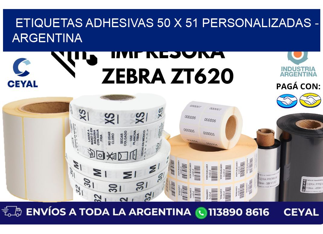 etiquetas adhesivas 50 x 51 personalizadas – Argentina