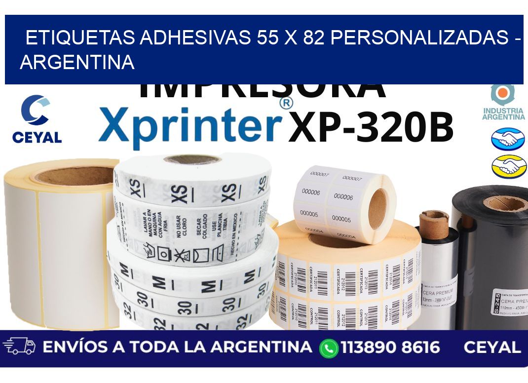 etiquetas adhesivas 55 x 82 personalizadas - Argentina