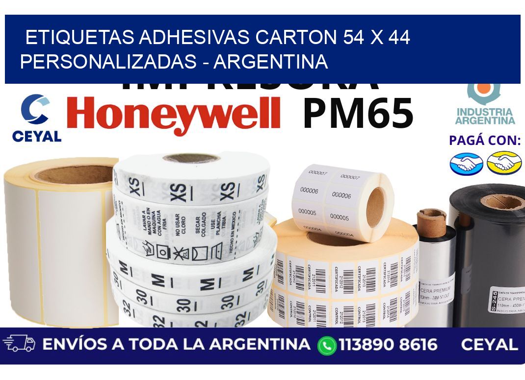 etiquetas adhesivas carton 54 x 44 personalizadas – Argentina