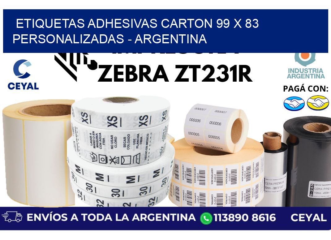 etiquetas adhesivas carton 99 x 83 personalizadas – Argentina