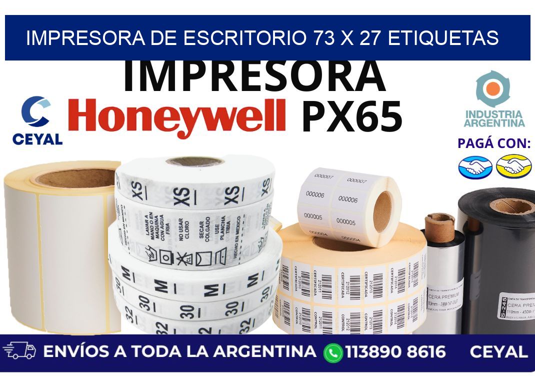 impresora de escritorio 73 x 27 etiquetas