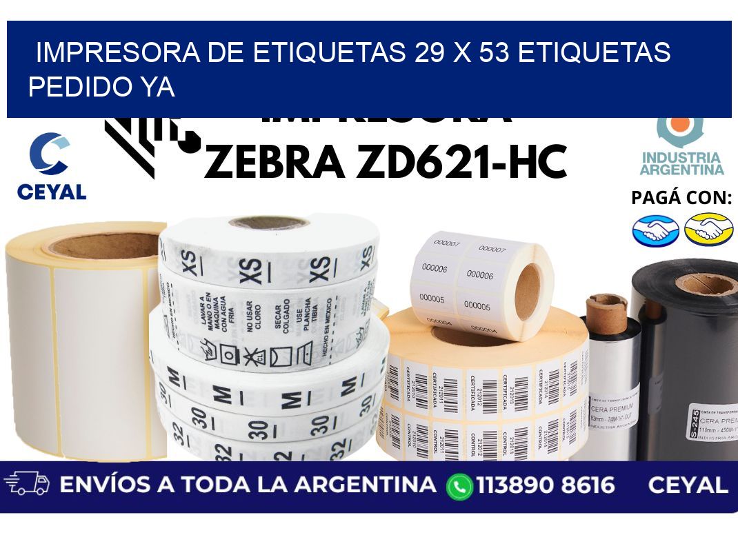impresora de etiquetas 29 x 53 etiquetas pedido ya