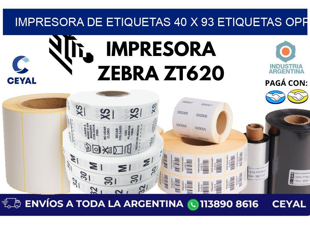 impresora de etiquetas 40 x 93 etiquetas opp