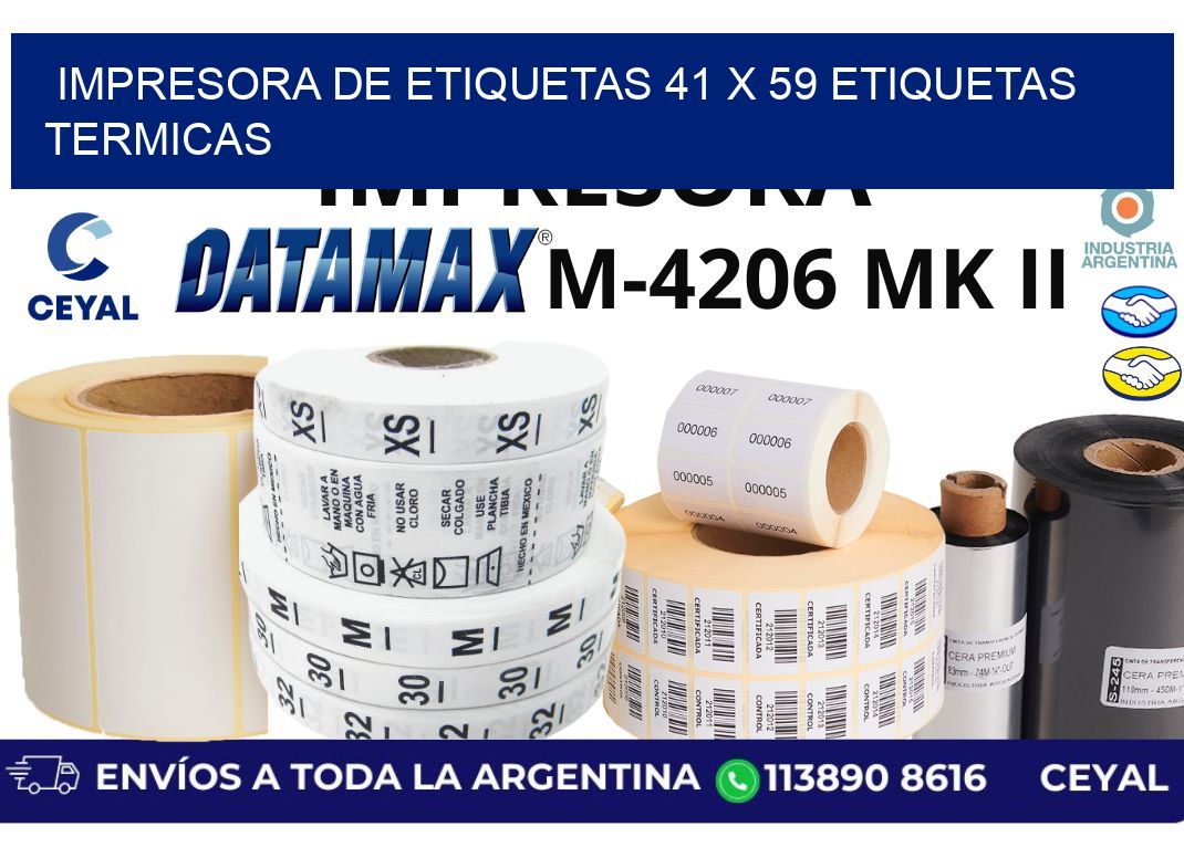 impresora de etiquetas 41 x 59 etiquetas termicas