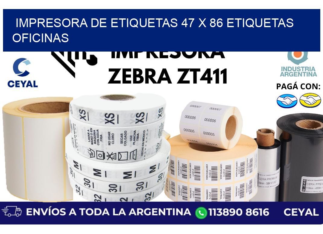 impresora de etiquetas 47 x 86 etiquetas oficinas
