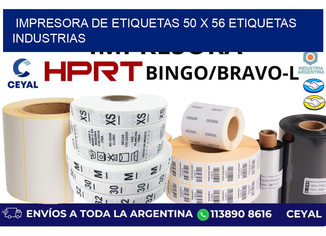 impresora de etiquetas 50 x 56 etiquetas industrias