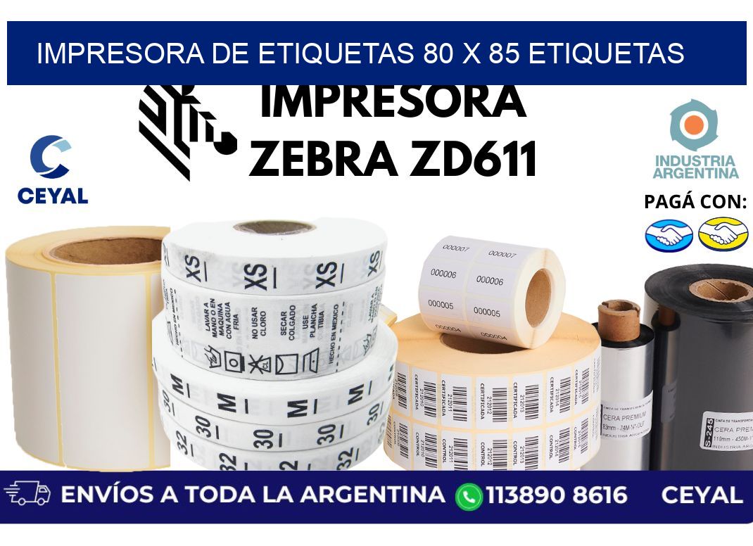 impresora de etiquetas 80 x 85 etiquetas