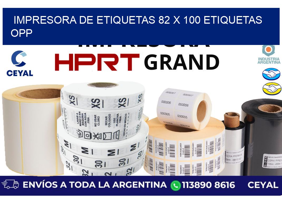 impresora de etiquetas 82 x 100 etiquetas opp