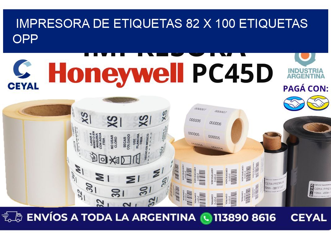 impresora de etiquetas 82 x 100 etiquetas opp