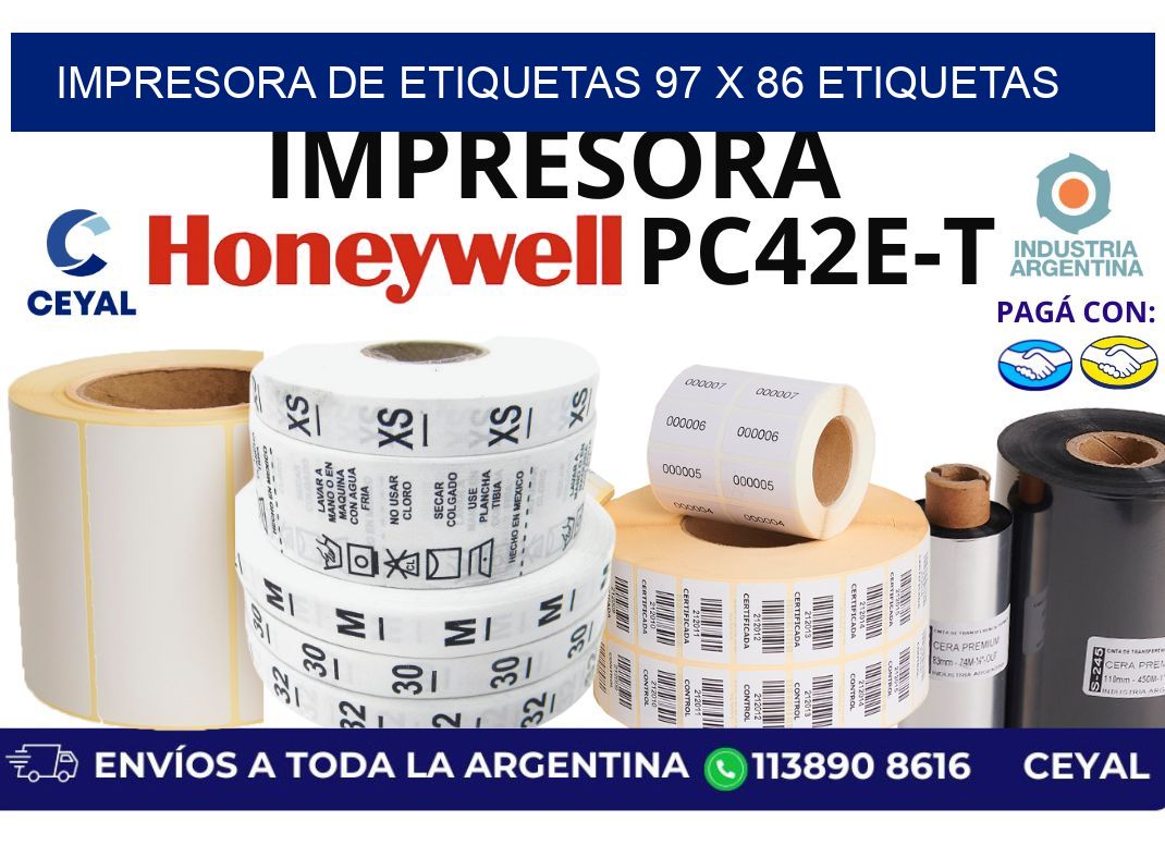 impresora de etiquetas 97 x 86 etiquetas