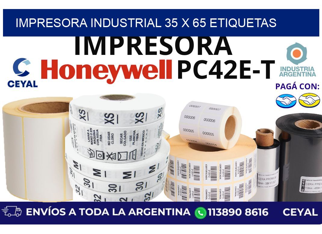 impresora industrial 35 x 65 etiquetas